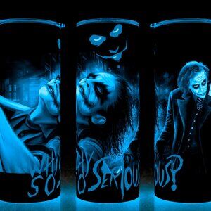Glow in the Dark Joker - Why So Serious? Comic Book Villain Cup Mug Tumbler